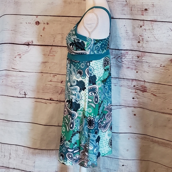 Prana Impress Dress Teal Garden Size M NWT - Picture 2 of 6